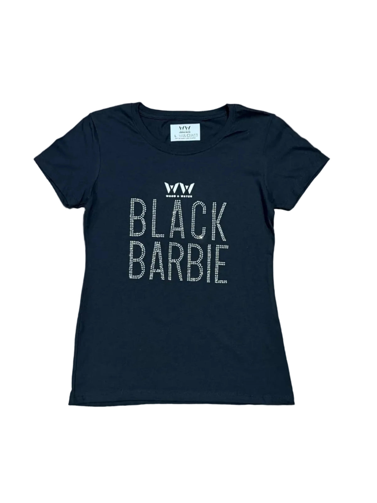 Black Barbie - Rhinestone Ladies Tee