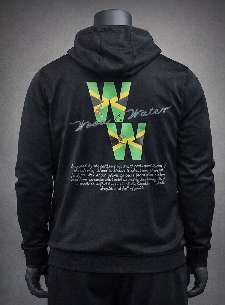 Wood & Water - Tech Zip Up - Black