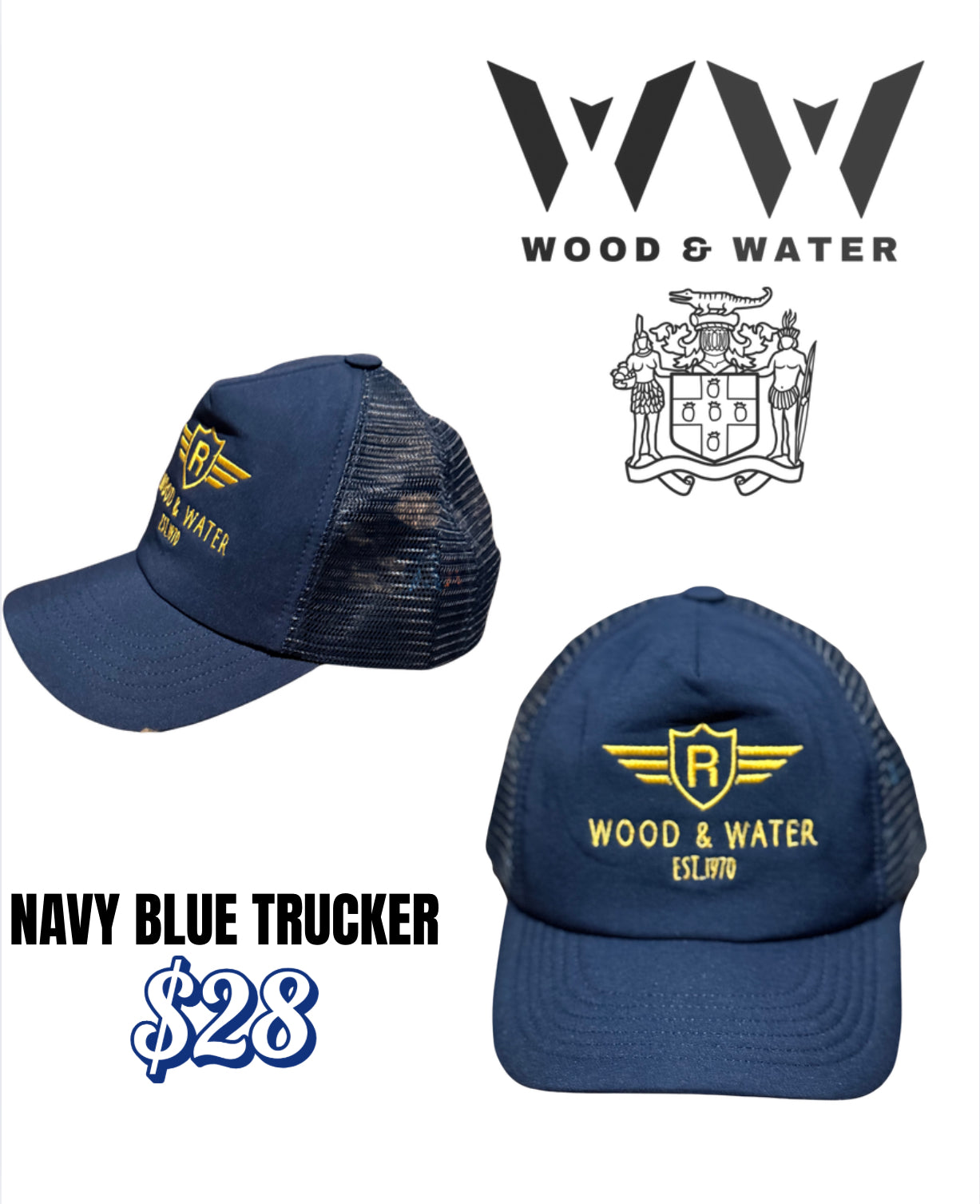 Wood & Water - Embroidered (R) Series Trucker Hat