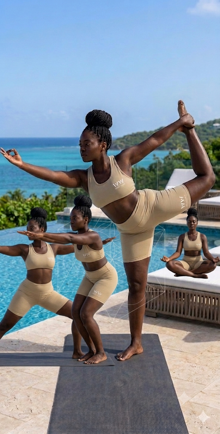 Wood & Water - Yoga Shorts and Sports Bra Set