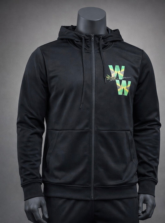 Wood & Water - Tech Zip Up - Black
