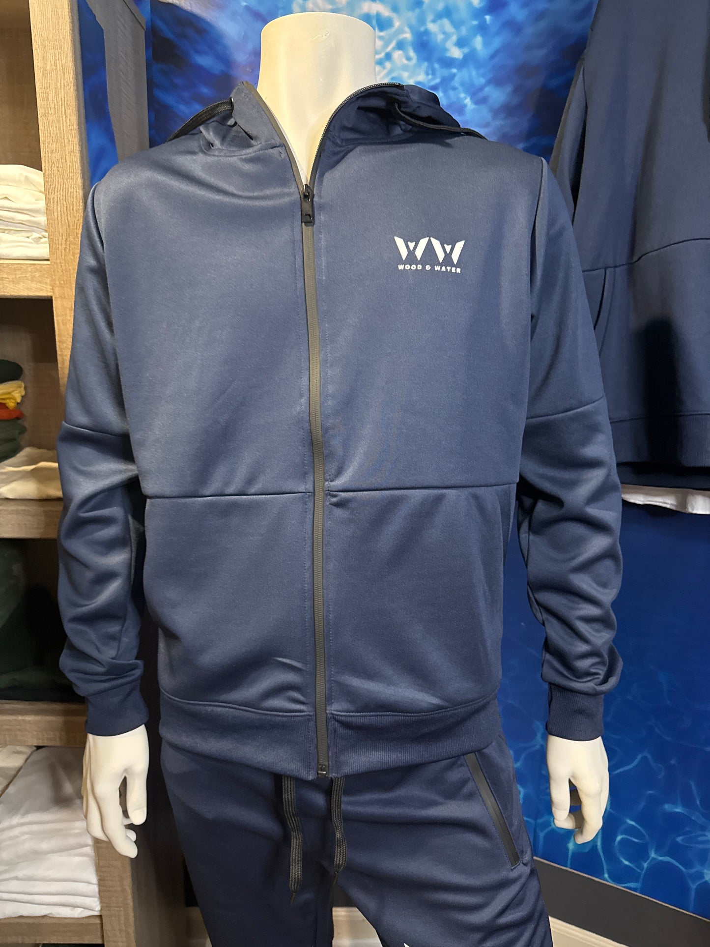 Wood & Water - Tech Track Suit - Navy Blue