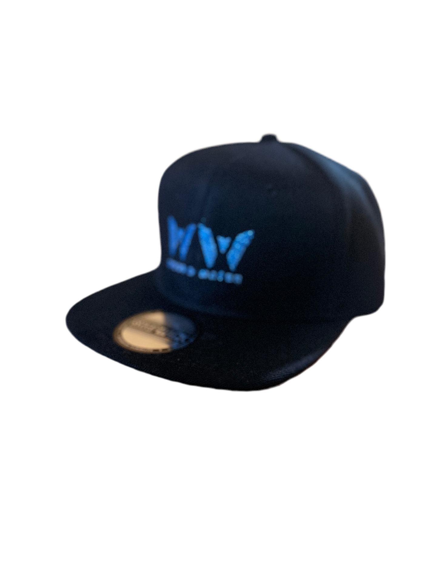 Wood & Water - Black w/Blue Glitter Snap Back