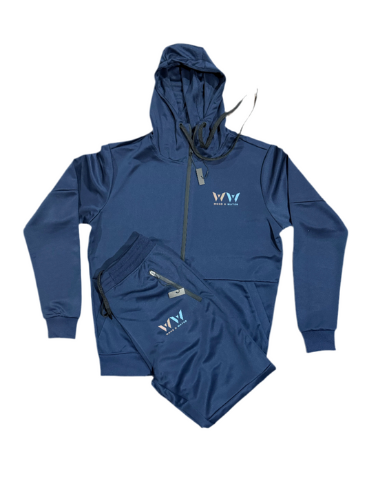 Wood & Water - Tech Track Suit - Navy Blue
