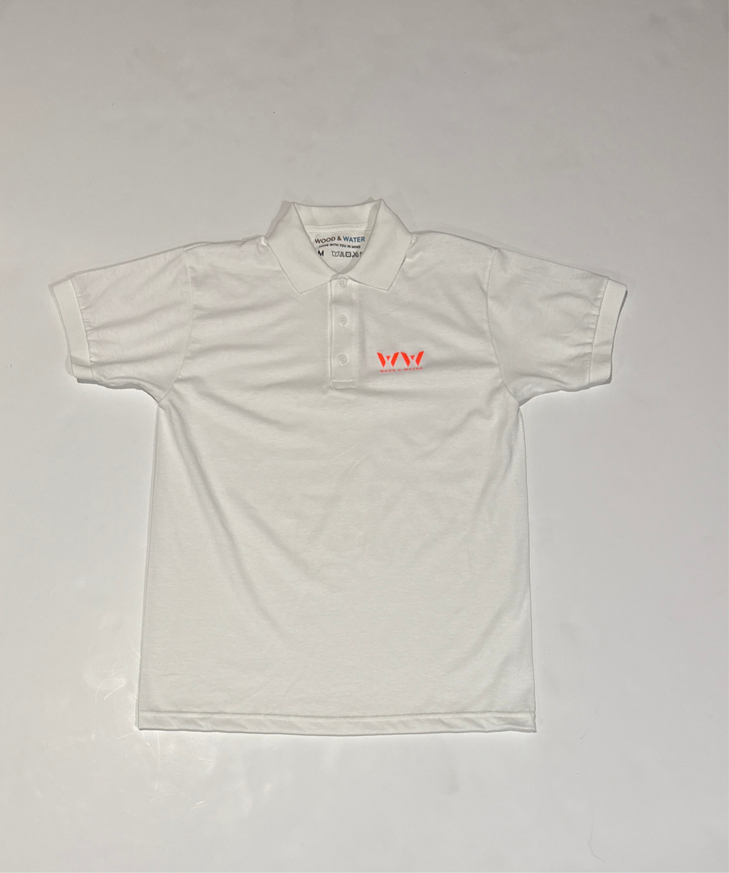 Wood & Water - 3 Button Polo - Caribbean Orange Logo