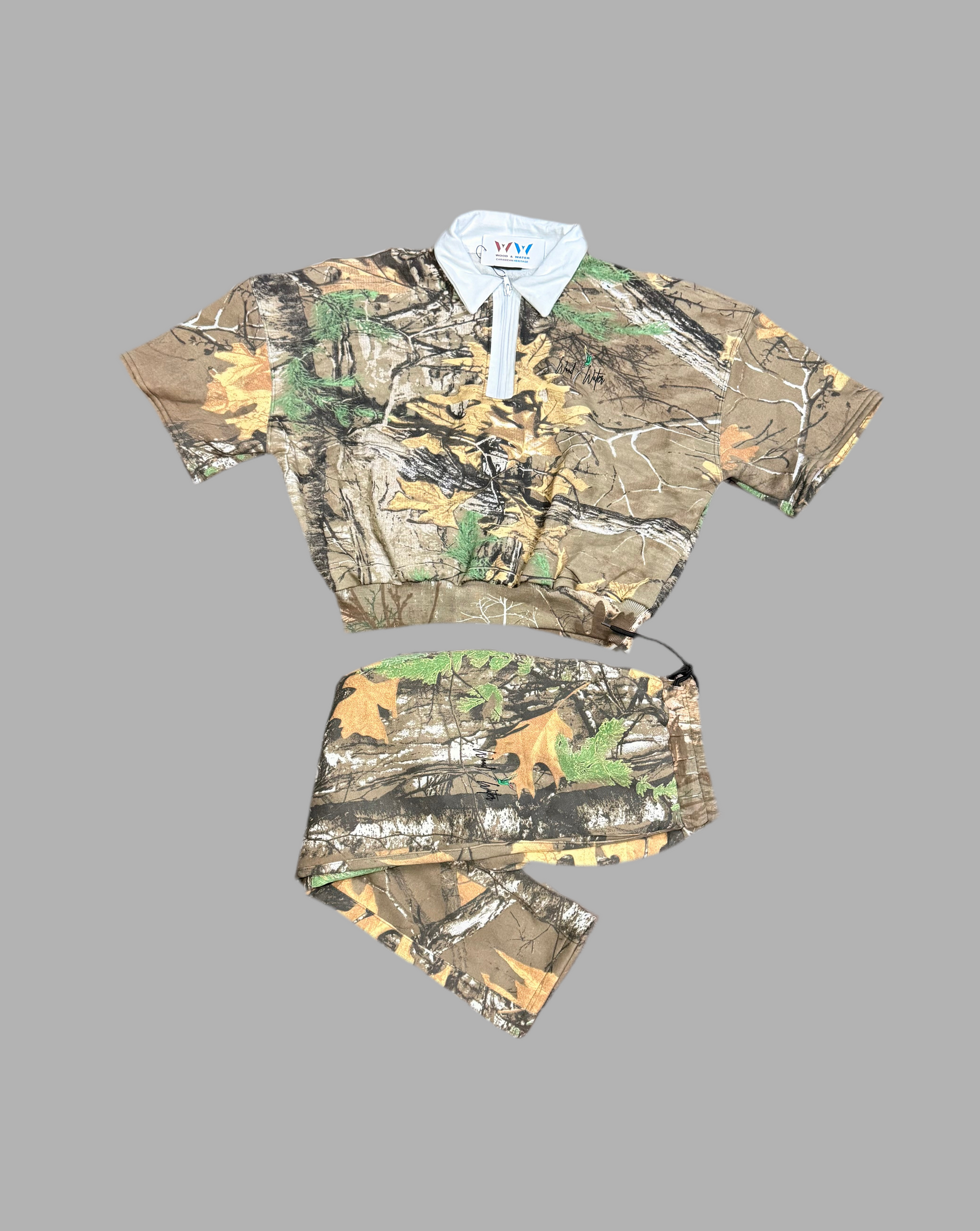 Camo Crop Top Set. 350 GSM Premium Fabric
