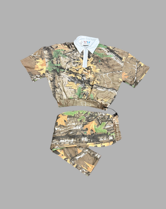 Camo Crop Top Set. 350 GSM Premium Fabric