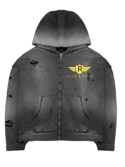 Wood & Water - ROYALTY Grey Zip Up Hoodie - PRE Order