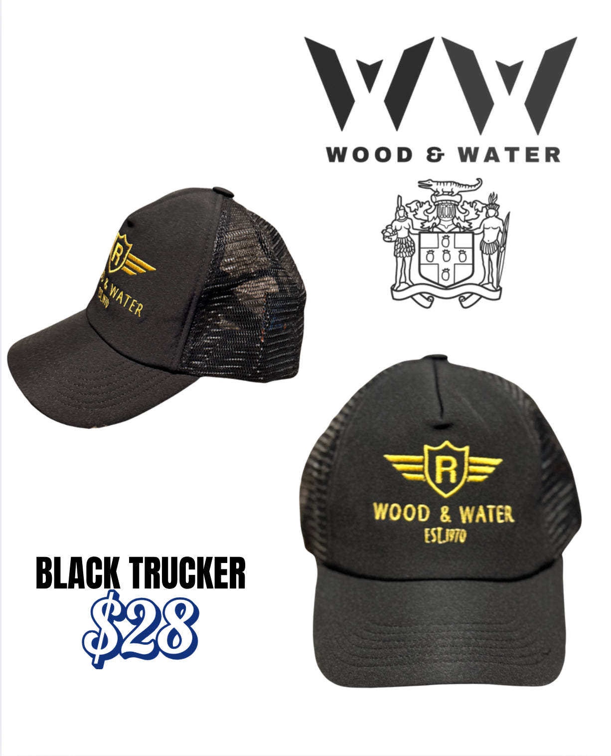 Wood & Water - Embroidered (R) Series Trucker Hat