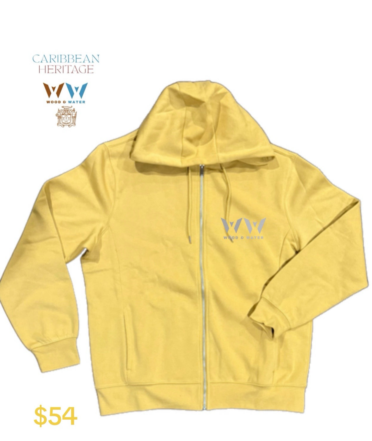 Wood & Water - Zip Up Hoodie - Canary