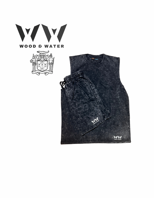 Wood & Water - Caribbean Black Acid - Sleeveless Short Set