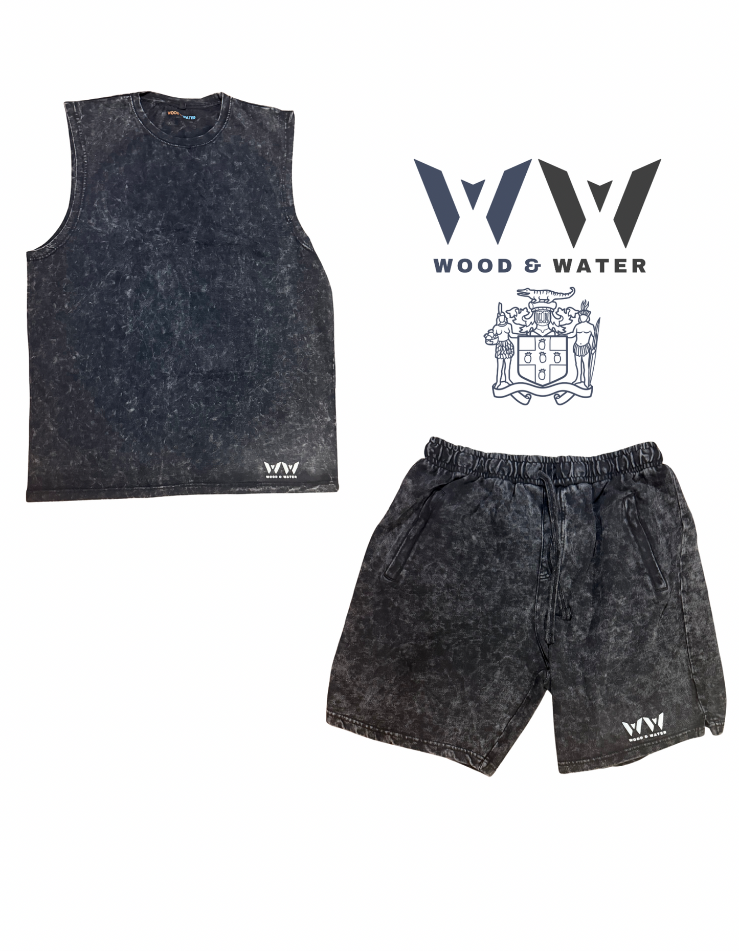 Wood & Water - Caribbean Black Acid - Sleeveless Short Set