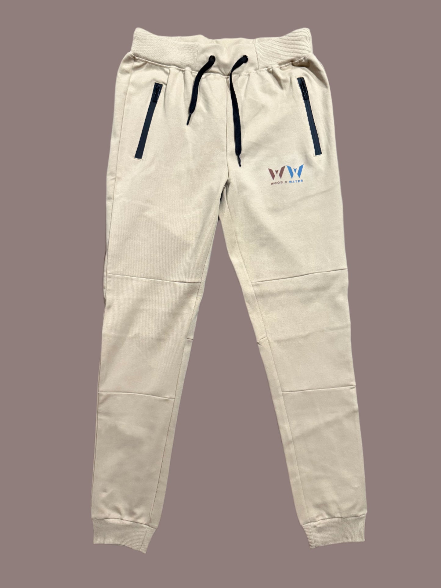 Wood & Water - Tech Fleece Set -Beige/Tan)  Caribbean Iridescent Logo